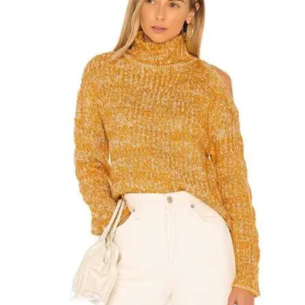 House of Harlow 1960 x REVOLVE Sz S Saylee Turtleneck Cold Shoulder Sweater